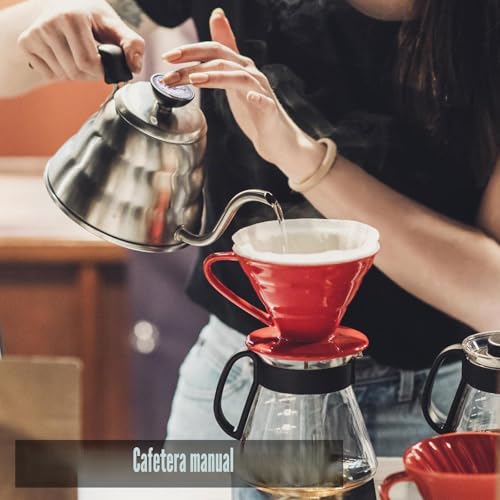 Miniatura 3 de Hervidor De Agua De Acero Inoxidable: Cafetera Cuello De Cisne Con Termómetro, 1200 Ml 40 Oz, Duradero, Fácil De Limpiar