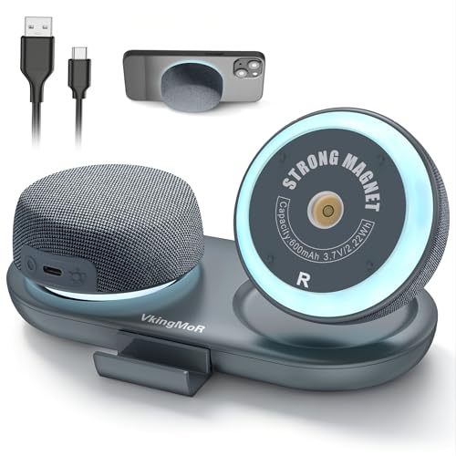 Bluetooth Speaker Set Dual Pairing Stereo Sound,TWS & Magnetic Base &ndash; Portable Speaker with 10H Playtime(3H with Lights On),Wireless Speakers for TV Watching,Home Theater, Outdoor, Multi-Room
