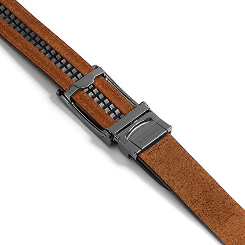 SlideBelts Full Grain Leather Belt with Contrast Stitching - Custom Fit for Adult Men, Golfers3
