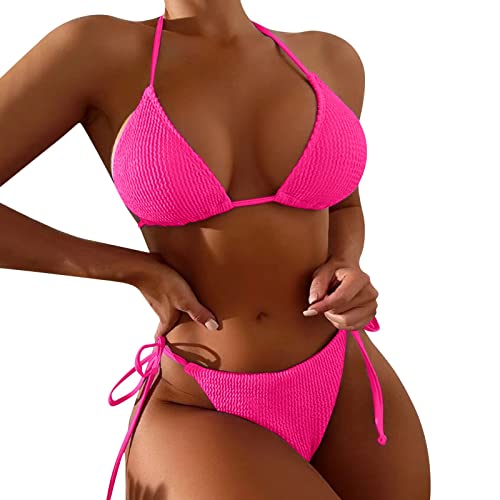 Uhren Herren Quadratisch Damen Neckholder-Bikini-Set mit V-Ausschnitt,...