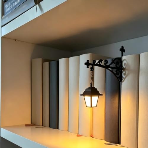 Library Lantern-Decorative Bookshelf Lighting Reading Book Shelf Lights for Bookworms Antique Led Books Nook Lamp Ornament for Study Reading Corner Home Library Unique Gift for Book Lovers(1Pc)
