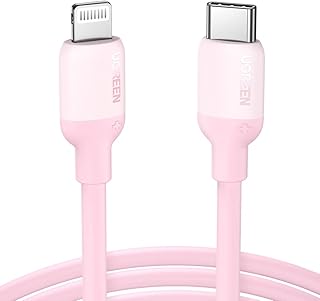 Cabo Carregamento iPhone U.green Certificação MFi 1 Metro Comprimento Carregamento Sincronização Dados Cabo iPhone Carregamento rápido PD até 3A Velocidade de até Transferência 480Mbps / No Brasil