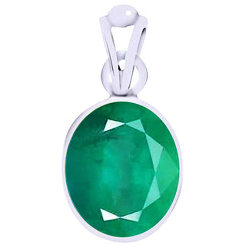 Pendentif émeraude naturelle argent pour harmonie quotidienne