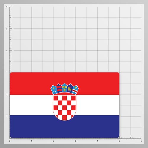 Image of World Country Flag Decal Stickers - Two Pack - for Cars Windows Bumpers Laptops Tablets Tumblers Cups Walls (Croatia)
