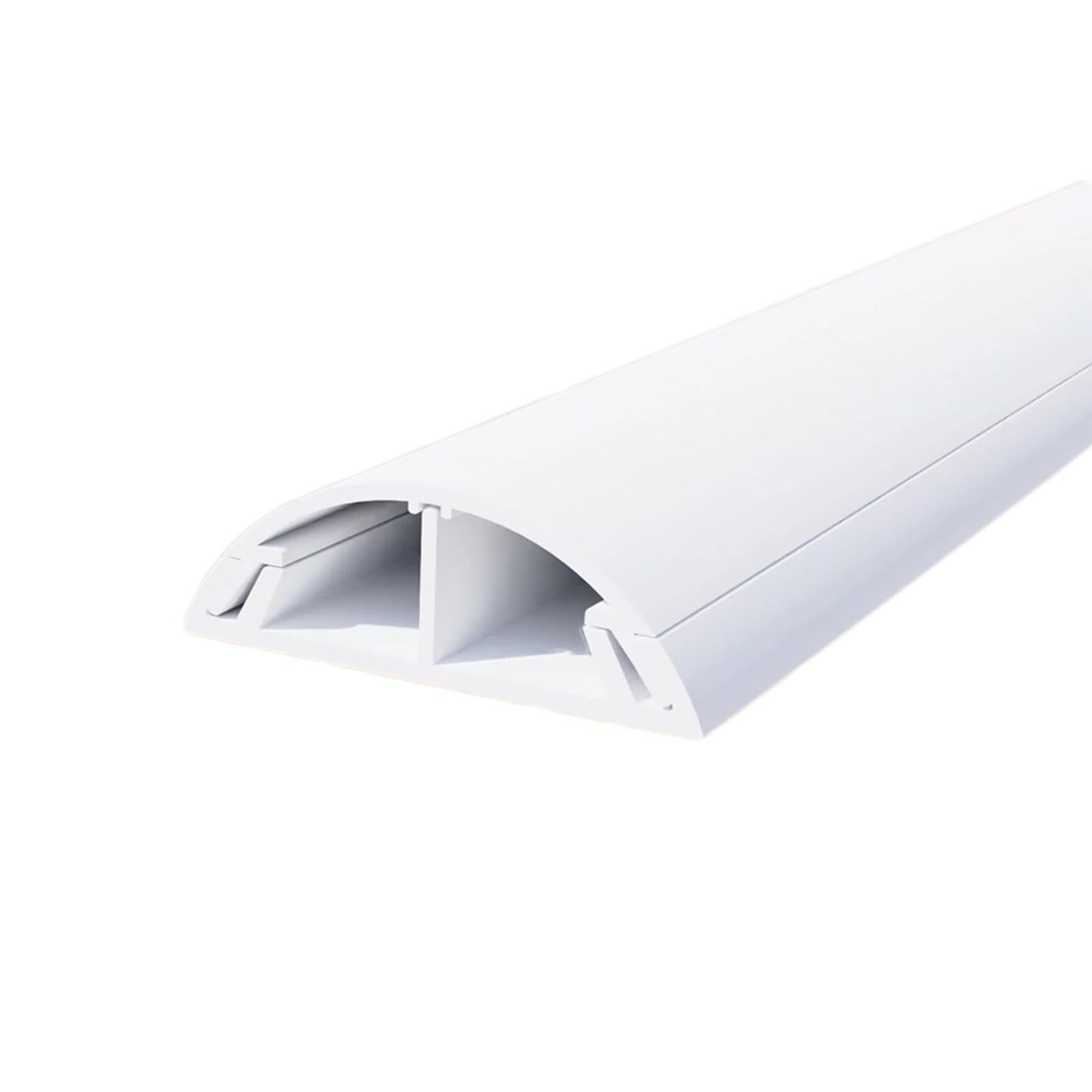 Pasacables Suelo, Canaleta Cables, Canaletas para Cables, Protector de Cable de Piso, Canaleta para Cables, Protector Cables(White,120 * 12 * 2.7cm/39 * 4.7 * 1in)