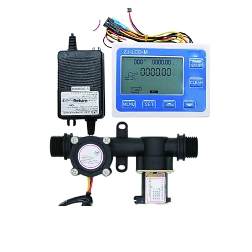 Débitmètre numérique ZJ-LCD-M 1/2 pouce avec contrôleur de débit liquide et écran LCD