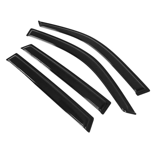 Window Visor Deflector Compatible with 2001-2005 Toyota Rav4 4-Door, Slim Tinted Acrylic Resistant Shield Cover Wind Sun Rain Guard by IKON MOTORSPORTS, 2002 2003 2004