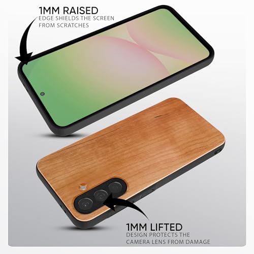 Coque Samsung A56 5G en bois véritable style élégant et écoresponsable