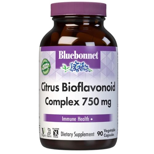 Bluebonnet Citrus Bioflavonoid Complex 750 mg Immune System Support - Hesperidin Citrus Bioflavonoids from Oranges Lemons Grapefruit & Limes - Non-GMO Vegan Gluten-Free - 90 Veggie Capsules