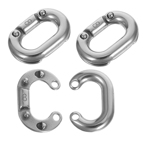 YARNOW 3 pièces Connecteur de Chaîne Acier Inoxydable Lot de Maillons pour Réparation Dancre Installation Rapide Corrosion et Usage Intensif