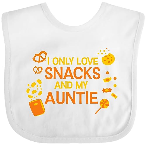 inktastic I Only Love Snacks and My Auntie Baby Bib