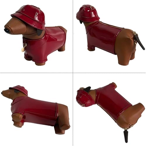 Image of Women PU Leather Unique Novelty Dog Shaped Crossbody Shoulder Bag Handbag Purse