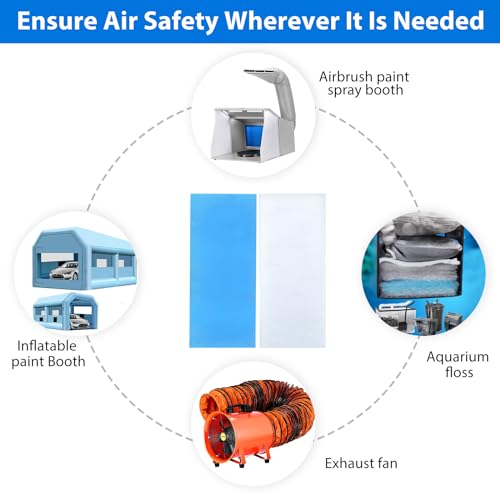 Uppcasir 2 peças de filtro de cabine de pintura, conjunto de filtros de cabine de pulverização de ae