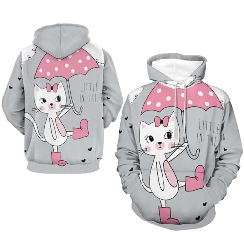 Sweat à capuche chat parapluie UMENG pour vos sorties décontractées