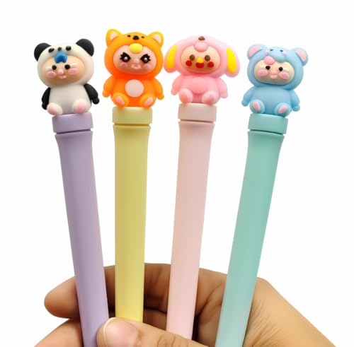 Image of Cartoon Animal Ball Pen Set of 1 | Smooth Writing Cute Stationery for Boys & Girls
