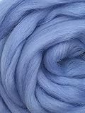 Baby Blue Merino Wool Top Roving Fiber Spinning, Felting Crafts USA (1oz)