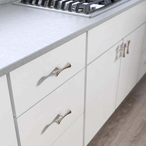 Brainerd Pbf254Y-Sn-C Hourglass 3-1/2" (89Mm) Satin Nickel Cabinet Knob, Drawer Knobs Cabinet Hardware #TOP1