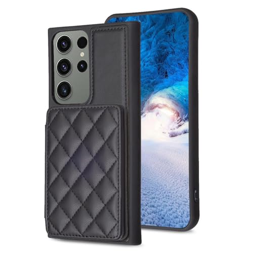 Étui de téléphone portefeuille en cuir LVTFCO pour Samsung Galaxy A12 avec fente carte noir