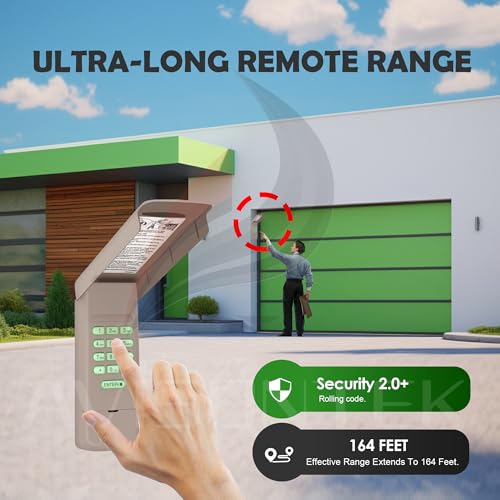 1 for 878MAX 877LM Universal LiftMaster Chamberlain Craftsman Garage Door Opener Keypad, Security Plus 2.0 MyQ【3-Year-Warranty】