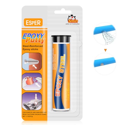 Allony Colla Epossidica Bicomponente, Bicomponente per Metalli, Stucco Epossidico, Sigillante impermeabile, Acciaio Inossidabile, Rame, Alluminio, Plastica, Ceramica e Altro - 57g