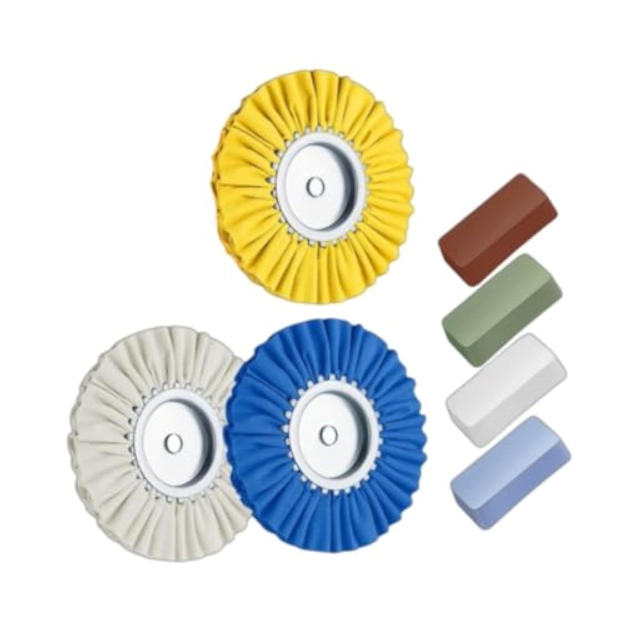 3 Pieces 8" Airway Buffing Wheel Kit