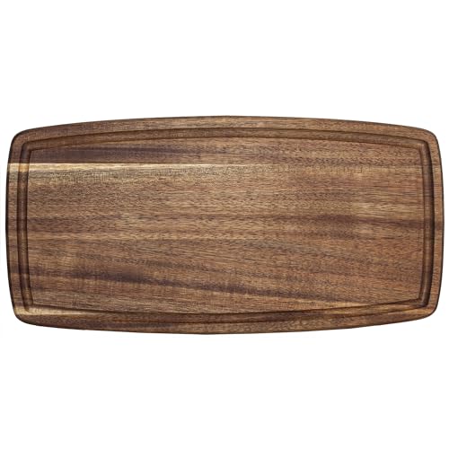 Tabla de cortar de madera acacia con ranura para jugos miniatura 1
