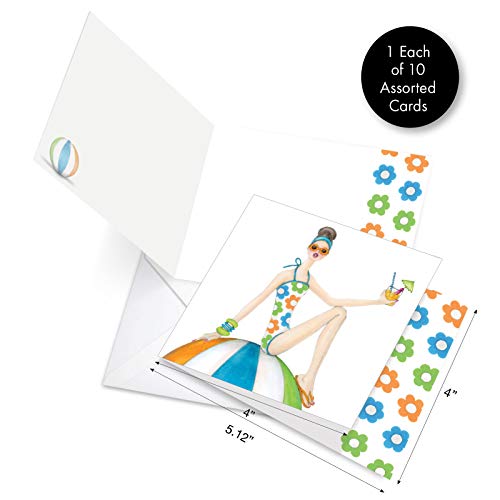 The Best Card Company - 10 Blank Note Cards For Women (4 X 5.12 Inch) - Assorted Fashion Greeting Cards For All Occasions - Write In Style Mq5067Ocb-B1X10 #TOP6
