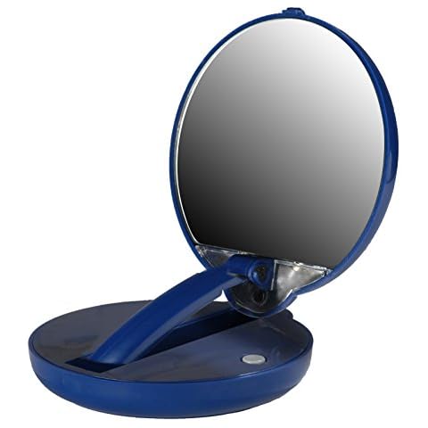 Floxite 15Xmag, Blue, Tabletop Mount, Round Glass Mirror Cover