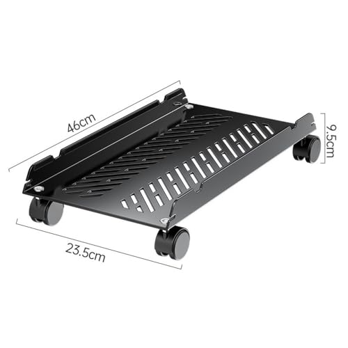Soporte móvil para torre PC con 4 ruedas giratorias, carrito simple para CPU con 2 ruedas bloqueables, compatible con la mayoría de accesorios para carcasa PC miniatura 2