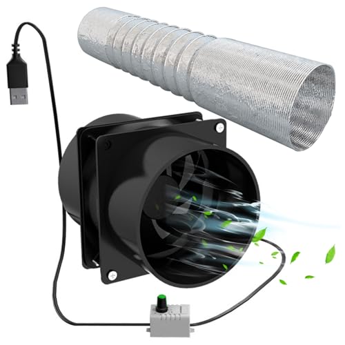 Wedhapy Extractor de humo portátil con manguera de 10 pies ajustable por USB potente extractor de humos con motor sin escobillas de 5 V y 2 A para cocina