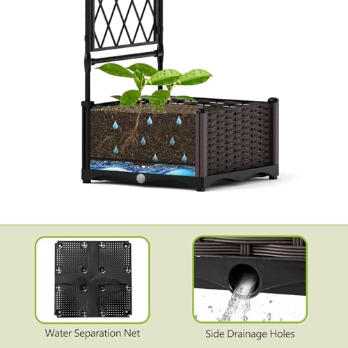 90.5" Garden Arbor with 2 Planter Boxes | PE-Coated Metal Arch Trellis for Climbing Plants, Rust-Resistant Wedding Archway & Decorative Lawn, Backyard Yard Frame | Weatherproof & Easy Assembly by ActiveTrail - Used condition - Image 4