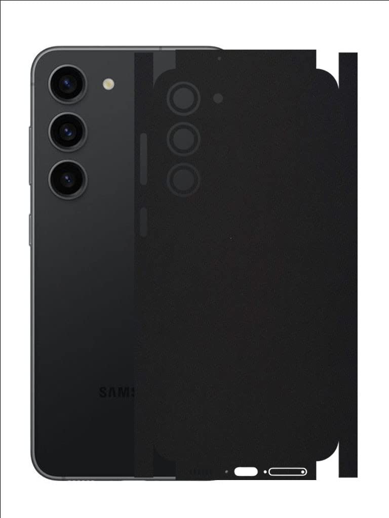 AtOdds - Samsung Galaxy S23 (5G) Mobile Back Skin Rear Screen Guard Protector Film Wrap with Camera Protector (Coverage - Back+Camera+Sides) (Matte Black) (B0BZPYVD8F) Amazon Price History, Amazon Price Tracker