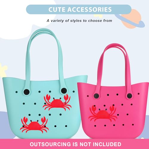 Image of Lckaey Rubber Beach Bag Accessories-PVC Rubber Totes organizer Sport Charms- for Purse Bogg Inserts