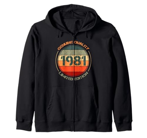 Camisetas vintage de 1981 para mujer, retro, divertidas, cumpleaños de 1981 Sudadera con Capucha