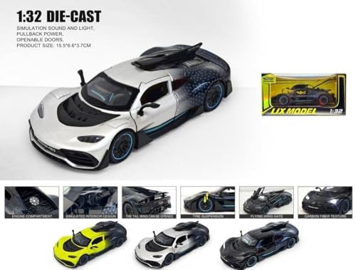 Image of Sky Tech AMG ONE SUV Car 1:32 Scale Model Car Exclusive Alloy Metal Pull Back Die-cast Diecast Metal Pullback Toy Openable Doors & Light Music Best Gifts Toys Kids【Colors as Per Stock】