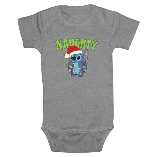 Disney Combinaison unisexe pour bébé Naughty Stitch, Athletic chiné, 0 mois