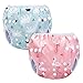 Luxja Pañal de Natación para bebes Bañador Reutilizable de Nadar de Bebé Pañal lavable para Bebé (0-3 años), Flamenco rosado + oso polar