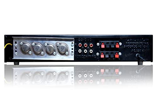 Image of BIDAS BS-5555 3055 Transistor 4-Channel High Power Stereo Amplifier with LED Display /Bluetooth /MIC Input /USB /SD Card Slot /FM Radio /AUX Input /Remote Control & Built-in Equalizer