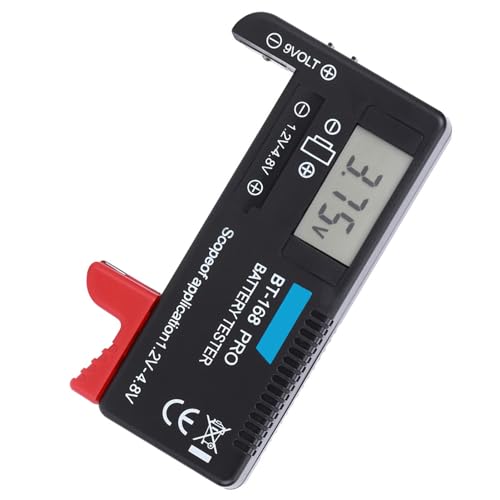 Comprobador de Batería Compacto Portátil, Verifique la Capacidad de la Batería en Segundos, Compatible con Baterías CR2032 LR44 L736, Pantalla Digital Fácil de Leer, Pilas de