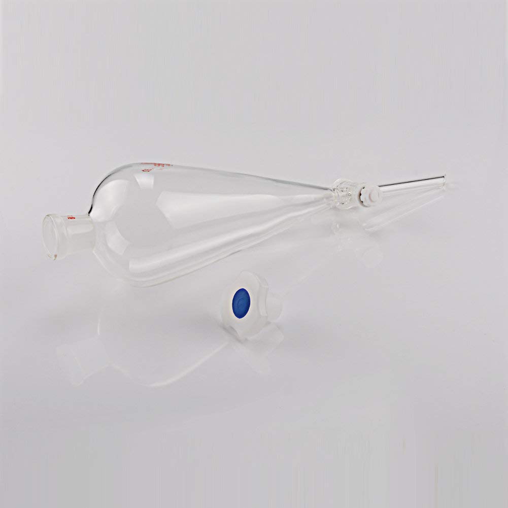 StonyLab 500 ml Entonnoir Séparateur à Paroi épaisse en Verre Borosilicaté, Separatory Funnel avec Joints 24/40 et Robinet en PTFE - 500 mL