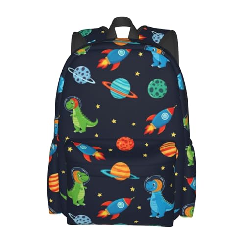 Water Resistant Daypack Backpack, Lightweight Backpack Compatible with Cute Alphabet Dinosaurs Rucksack, Fashion College Anti-Theft Rucksack Daypack with Soft Shoulder Strap2