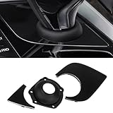 Mittelkonsole Schalthebel Verkleidung Kompatibel mit BMW,Glänzendes Schwarz Schalthebelverkleidung,Auto Tuning Zubehör,Kompatibel mit BMW 5er 6er G30 G31 G32 G38 525i 530i 540i 630i GT (2016-2023)