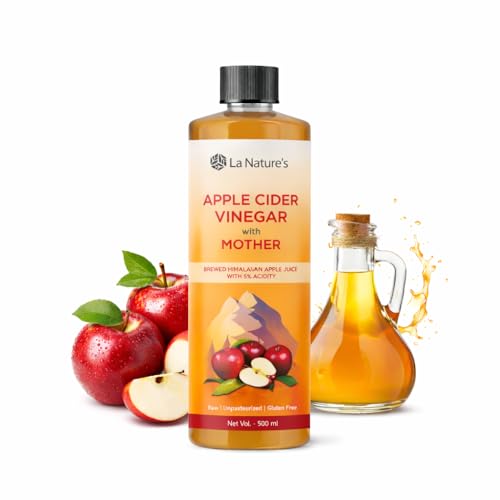 Image of La Nature's Apple Cider Vinegar with Mother (500 ml) | Raw & Unpasteurized | Natural Fermented ACV | Supports Digestion, Gut Health & Metabolism