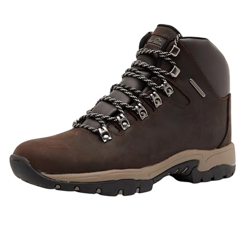 Peter Storm Men's Snowdon II Walking Boots with High Traction Rubber Sole & Cushioned Footbed, Durable Leather (Brown, UK Footwear Size System, Adult, Men, Numeric, Medium, 9)