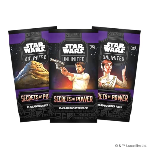 Asmodee Star Wars: Unlimited TCG Secrets of Power Booster Pack - 16 Cards with Rare, Foil & Leader Cards, Ages 12+, 2+ Players, 20 Minute Playtime