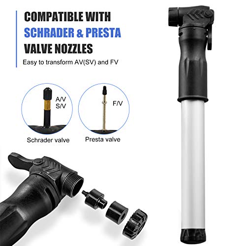 Andoer Mini bomba de bicicleta com kit de reparo de pneu Kit de ferramentas de reparo de mountain bi