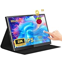 wisecoco Portable Monitor 9 inch 2K 2560 * 1600 IPS Touch Screen 73% NTSC USB C HDMI Secondary External Computer Laptop LCD Monitor for MacBook Pro Air PC Laptop Phone Xbox PS5