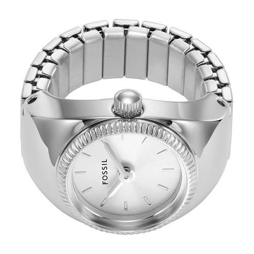 Image of Fossil Women's Watch Ring, Quartz Stainless Steel Two-Hand Ring Watch for Women