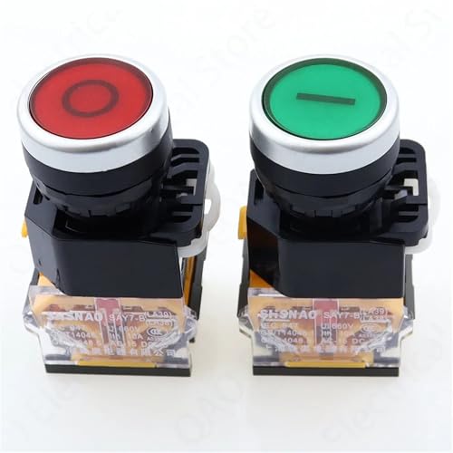 Interruptor pulsador momentáneo LA38 de 22 mm para reparar panel eléctrico 3