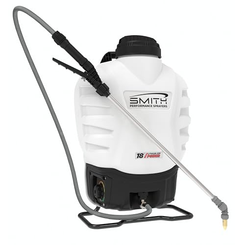 Smith Performance Sprayers 18V Lithium-Ion Fast Charging Variable Flow Powered Backpack Sprayer (7 Nozzles, Battery and Quick Charger Included) Ideal for Spraying Weeds and Mosquito Control